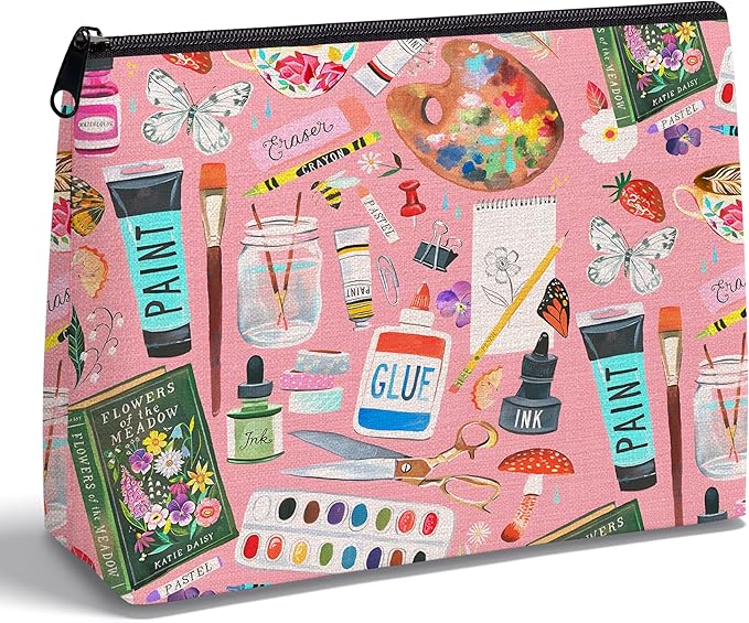 Art Teacher Gifts for Women — Gifts for Painters Women, Painter Art Teacher Makeup Bag Cosmetic Bag Makeup Zipper Pouch