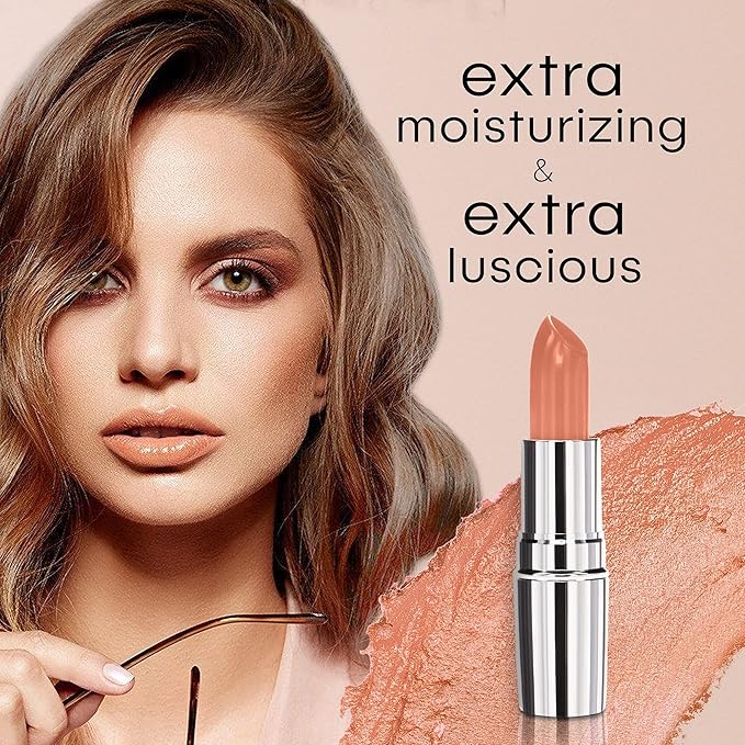 nude envie - Lipstick - Creamy & Long-Lasting Finish - Velvety Texture & Easy Application - Luxury Hydration - With Shea Butter, Vitamin E & Jojoba Oil - Vegan, Paraben-Free & Cruelty-Free - Rush