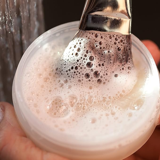 Sian Richards London Goat Milk Lemon Zest Solid Brush Shampoo – Professional Makeup Brush & Natural-Hair Brush Cleaner and Sponge Soap, 2oz