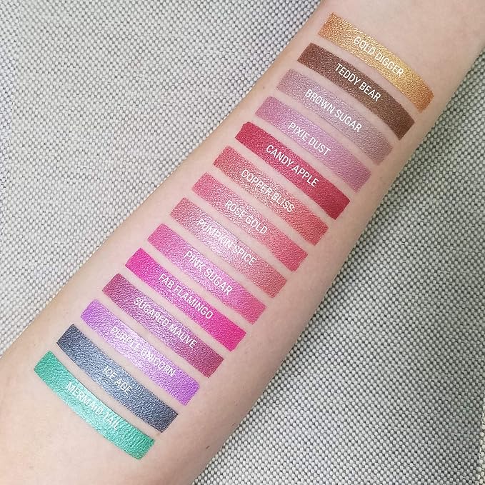 Aromi Green Metallic Liquid Lipstick | Turquoise Teal-Green Lip Color with Shimmery Finish, Vegan, Cruelty-free, Smudge Proof, Long-lasting, Handmade (Mermaid Tail)